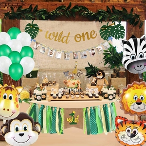 Globos para Fiesta de Primer Cumpleaños de Niños con Temática de Jungla Safari, Decoración de Bosque, Primer Cumpleaños de Bebé, Fiesta de Jungla Safari, SET018 - Product Image 6