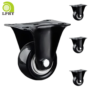 3 Zoll 75mm niedriger Schwerpunkt niedriges Profil schwarze Nylon räder Maschinen wagen Hochleistungs-Lenkräder Nylon rollen - Product Image 6