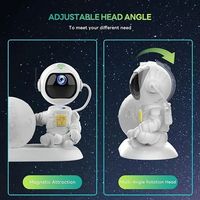 Projecteur galaxie astronaute avec télécommande-360 lumière 2 en 1 projecteur d'étoiles ciel étoilé veilleuse astronaute la