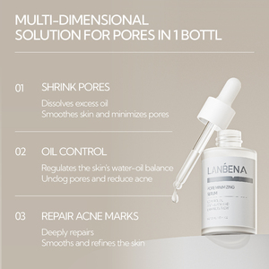 Sérum réducteur de pores Lanbena, nouvelle formule, avec complexe multi-acides à 8%, adapté aux peaux sensibles - Product Image 3