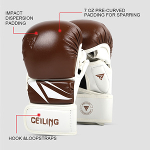 Guantes de MMA Profesionales de Microfibra con Cierre de Gancho y Bucle, Absorción de Humedad, para Entrenamiento de Boxeo, Suministro de Fábrica - Product Image 2