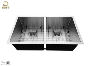 อ่างล้างหน้าสแตนเลส304แบบเดี่ยวทำด้วยมือผลิตจากเวียดนามแปรงกันรอยขีดข่วนพร้อมก๊อกน้ำสำหรับใช้ในบ้าน - Product Image 5