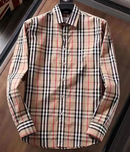 เสื้อเชิ้ตแขนยาวสำหรับผู้ชาย, เสื้อเชิ้ตลำลองผ้าฝ้ายลายตารางแขนยาวลำลองฤดูใบไม้ผลิและฤดูใบไม้ร่วง - Product Image 2