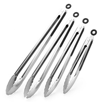 Pince de service en acier inoxydable de longue taille pinces de gril de barbecue de cuisine pinces à nourriture pour la cuisine