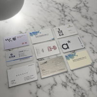 Cartes de visite personnalisées avec texture gaufrée/débossée, pelliculage brillant, découpe personnalisée, impression numérique couleur CMYK