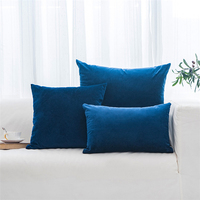 Taie d'oreiller Offre Spéciale toile unie teinte 100% coton velours vierge housses de coussin décoratives/