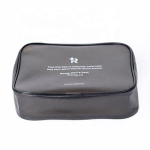 Custom Small Clear PVC <b>Makeup</b> <b>Bag</b> with Zipper Closure Letter Pattern Fashion Style Personal Logo Waterproof & Easy to Clean - Product Image 4