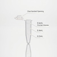 Tube de microcentrifugation en plastique de 0,6 ml, consommable de laboratoire jetable, accessoire professionnel pour les instituts de recherche universitaires et les biotechnologies