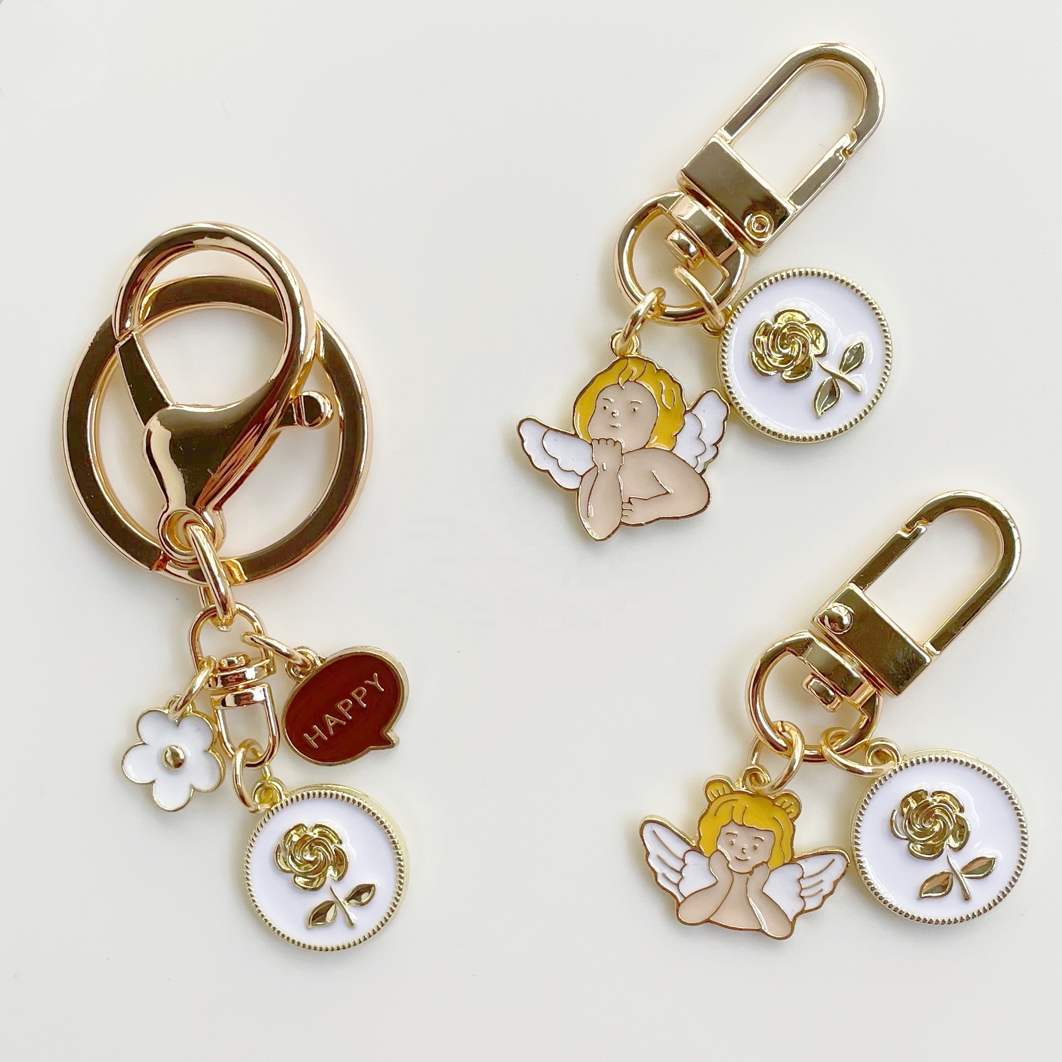 Free Design Custom Logo 2D /3D Key Chain Soft Enamel Die Cast Metal Keychain