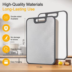 Planche à découper en acier inoxydable non toxique à double face avec design en maille, planche à découper en métal, grande planche à découper en titane pour la cuisine - Product Image 6
