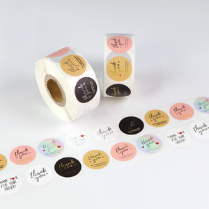 Pegatina de agradecimiento impermeable, etiqueta 500, embalaje para pequeñas empresas, pegatina de sello de correo, Color clásico y lámina dorada - Product Image 3