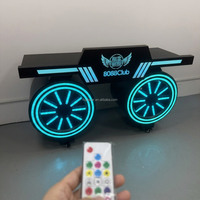Mesa de DJ Moderna con Ruedas Dobles y Luces de Neón, Base Móvil, Soporte Luminoso para Bar, Karaoke, Club, Escenario, Suministro al por Mayor, con Logotipo Personalizado