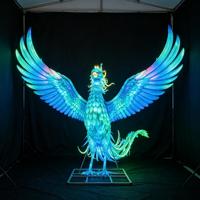 Göttliche Vogel-Laternen Chinesisches Frühlingsfest Weihnachten Halloween Neujahr Outdoor LED-Beleuchtungsinstallation Bestseller