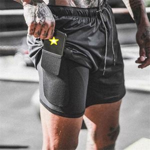 Shorts de course pour hommes, shorts de sport 2 en 1, séchage rapide, entraînement, fitness, jogging, pantalon court d'été pour hommes - Product Image 3