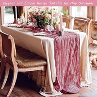 Nouveau chemin de table plissé brodé uni 100 % polyester lavable pour mariages et anniversaires