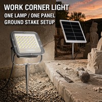 Lampu Keamanan Tenaga Surya Super Terang 200W SMD2835 Aluminium Sensor Gerak Luar Ruangan LED Flood Light IP66 Garansi 3 Tahun untuk Taman