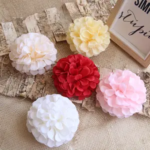 Hot sale 10cm silk chrysanthemum flower head wedding flower wall decoration