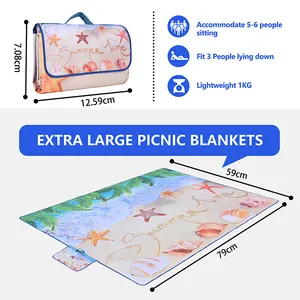 Custom Waterproof Refolded Picnic Mat Outdoor Folding Padded Beach Mat