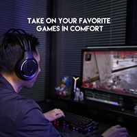 Headset Gaming Fantech HQ53 Harga Terjangkau, Kabel 3.5mm, Kontrol Volume, Nyaman Digunakan