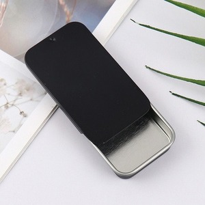 16ml Black Metal Jewelry Gift <strong>Box</strong> with <strong>Sliding</strong> Drawer Lid <strong>Rectangle</strong> <strong>Tin</strong> Plate Container for Rings and Candy Package <strong>Tin</strong> Boxes - Product Image 5