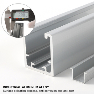 Rail de guidage pour <span class=keywords><strong>porte</strong></span> <span class=keywords><strong>coulissante</strong></span> de grange en aluminium, pour meuble de rangement bidirectionnel, <span class=keywords><strong>porte</strong></span> en bois - Product Image 2