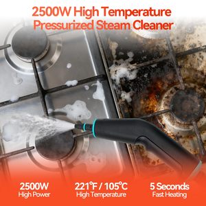 Ensemble de nettoyeur vapeur haute pression portable 2500W pour la maison et la voiture, nettoyage électrique à la vapeur - Product Image 5