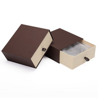 Logo personnalisé couleur taille compacte boîte-cadeau boîte à tiroir en papier pour bijoux collier Bracelet petite boîte d'emballage cadeau