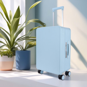 Nouvelle valise trolley tout aluminium 20 pouces en PP avec serrure TSA, roues pivotantes durables, unisexe, pour voyages d'affaires - Product Image 2