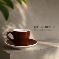Service à expresso moderne de luxe en porcelaine raffinée avec soucoupe pour latte art, compatible lave-vaisselle, approvisionnement direct usine
