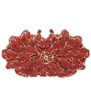 Новые уникальные сумки-клатчи JIANUO, свадебная красная сумка невесты, вечерняя сумка с цветами и стразами