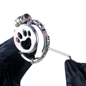 Stainless Steel Cat Paw Male Chastity <b>Cage</b> Adjustable Size SM Penis Lock <b>Light</b> Restraint Device Safe Material for Adult Men 18+ - Product Image 5