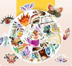 Paquetes de pegatinas al por mayor de grafiti de PVC bohemio estéticamente hermoso de Arte de 2017 para niños, cuaderno, puerta de coche, transfronterizo - Product Image 6