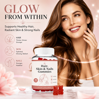 Gummies pour cheveux, peau et ongles à marque privée avec biotine, collagène et vitamines – Complément de beauté végétalien OEM/ODM