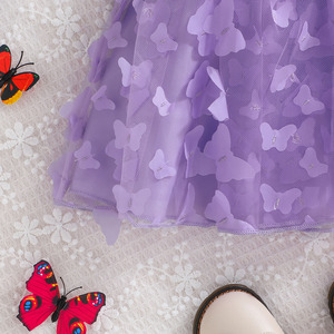 ชุดเดรสผ้าโปร่งแขนยาวลำลองคุณภาพสูงสำหรับเด็กผู้หญิง ชุดเซ็ตสองชิ้นลายเรียบสำหรับฤดูใบไม้ผลิและฤดูใบไม้ร่วง เสื้อผ้าเด็ก - Product Image 6