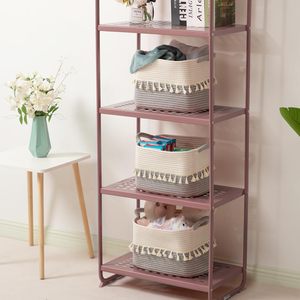 Bông Sợi Dây Dệt Lưu Trữ Giỏ Bin Bộ 3 Trang Trí Bông Dệt Giỏ Với Gỗ Xử Lý <span class=keywords><strong>Nursery</strong></span> Giỏ Tổ Chức Thùng - Product Image 5