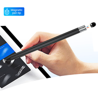 Stylet capacitif MEEPSS 2-en-1 à pointe en silicone, nouveauté en métal avec attraction magnétique, pointe remplaçable, universel pour iPad