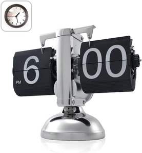 Wholesale Custom Table Retro Flip Clock with <b>Sound</b> Control LED Nightlight <b>Desk</b> Page Turning Senior Auto Calendar - Product Image 3