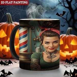 Mug en céramique noir givré de 11 oz à sublimation haute définition, sensible à la chaleur et changeant de couleur - Product Image 6
