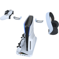 Base de refroidissement multifonctionnelle pour console PS5 Slim, support de charge pour deux manettes avec crochet pour casque, accessoires de jeu