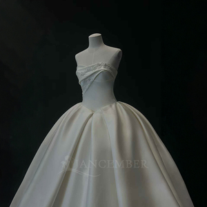 Robe de mariée asymétrique sans bretelles <span class=keywords><strong>Nt77</strong></span> Glamorous, robe de bal avec volants, Jancember - Product Image 6