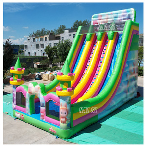Achetez <span class=keywords><strong>un</strong></span> château gonflable commercial pour enfants, toboggan gonflable à double piste avec souffleur d'air - Product Image 2