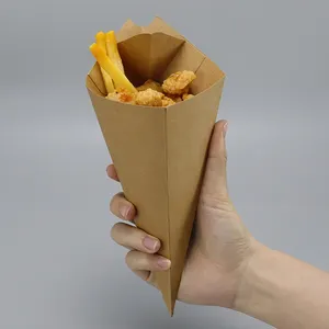 กล่องกระดาษทำจากกระดาษคราฟท์แบบย่อยสลายได้กล่องใส่อาหารฝรั่งเศส