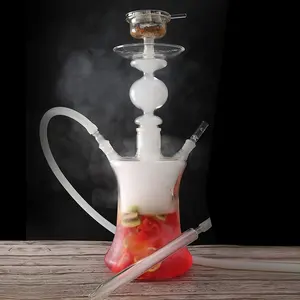 Cổ Tay Thổi Borosilicate Rõ Ràng Thủy Tinh Hookah Và Shisha Trái Cây Thủy Tinh Hookah LED Hookah Shisha Với An Toàn Bao Bì Carton