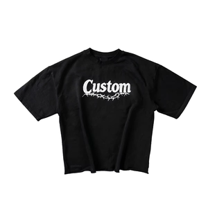 Camiseta Blanca Extra Grande Personalizada para Hombre, de Algodón, con Estampado de Letras en la Parte Delantera, Cuello Redondo, Manga Corta, Estilo Casual, Transpirable - Product Image 4