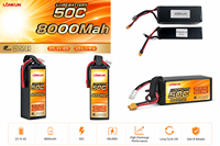 Baterai Lipo Semi-solid State Longkun 6S 8S 22.2V 10000mAh 25C untuk Drone FPV, RC Quadcopter, Pesawat Terbang, Helikopter