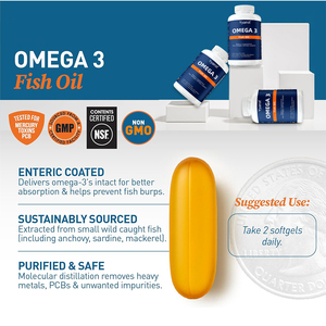 Suplemento de aceite de pescado Omega3 con triple concentración de EPA y DHA para la salud ocular y la visión, en cápsulas blandas, con soporte OEM/ODM y muestra gratuita. - Product Image 3