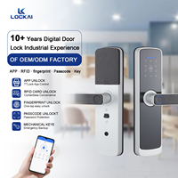 Serrure intelligente LOCKAI K7 avec empreinte digitale, mot de passe et accès par carte, compatible Wi-Fi