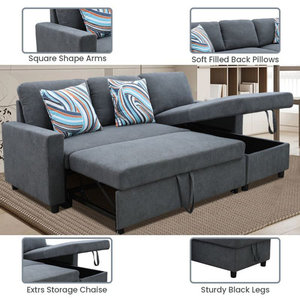 Ensemble de lit extensible multifonctionnel pour une <span class=keywords><strong>personne</strong></span> Balcon Simple Design traditionnel Petite unité Canapé inclinable Hôtels Fabriqués en tissu - Product Image 5