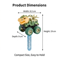 Essentiels pour la Journée à la Plage, Cadeaux de Fête, Bâton à Bulles Non Toxique Style Véhicule Militaire Dinosaure Voiture Cascadeuse pour Enfants, Jouets d'Été en Plein Air