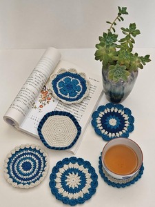 Posavasos de Madera Hechos a Mano con Ganchillo, No Tóxicos, para Proteger el Escritorio, Decoración del Hogar, Regalos para Fiestas, Bodas, Inauguración de Casa, Platos - Product Image 2